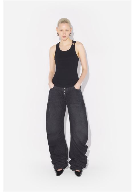 tank top piercing detail donna nero JEAN PAUL GAULTIER | 25/03-W-TO375-J01400